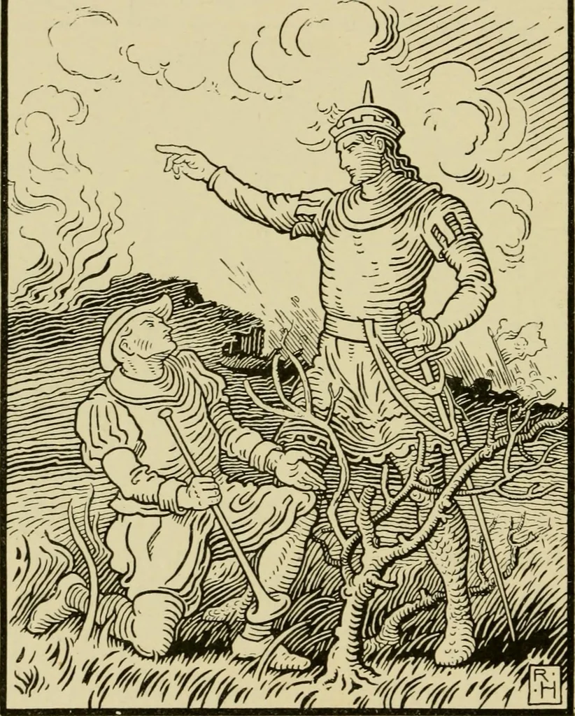 An illustration from The fables of Æsop, selected, told anew and their history traced, 1894, leaf 217