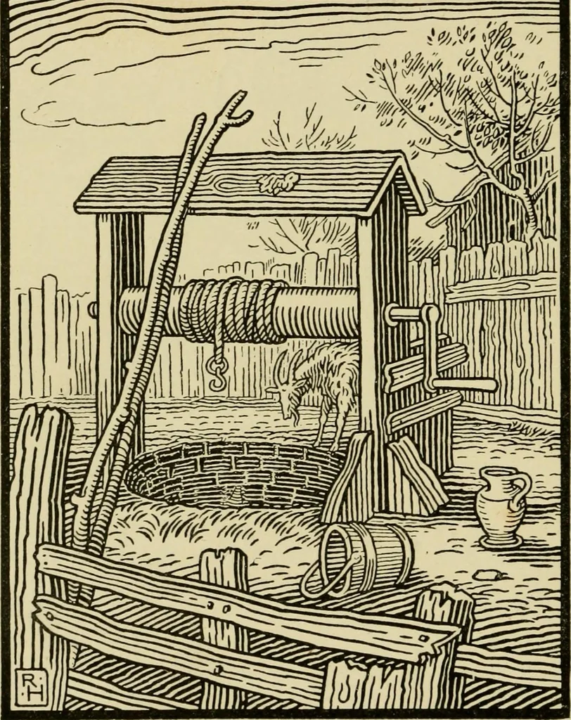 An illustration from The fables of Æsop, selected, told anew and their history traced, 1894, leaf 223