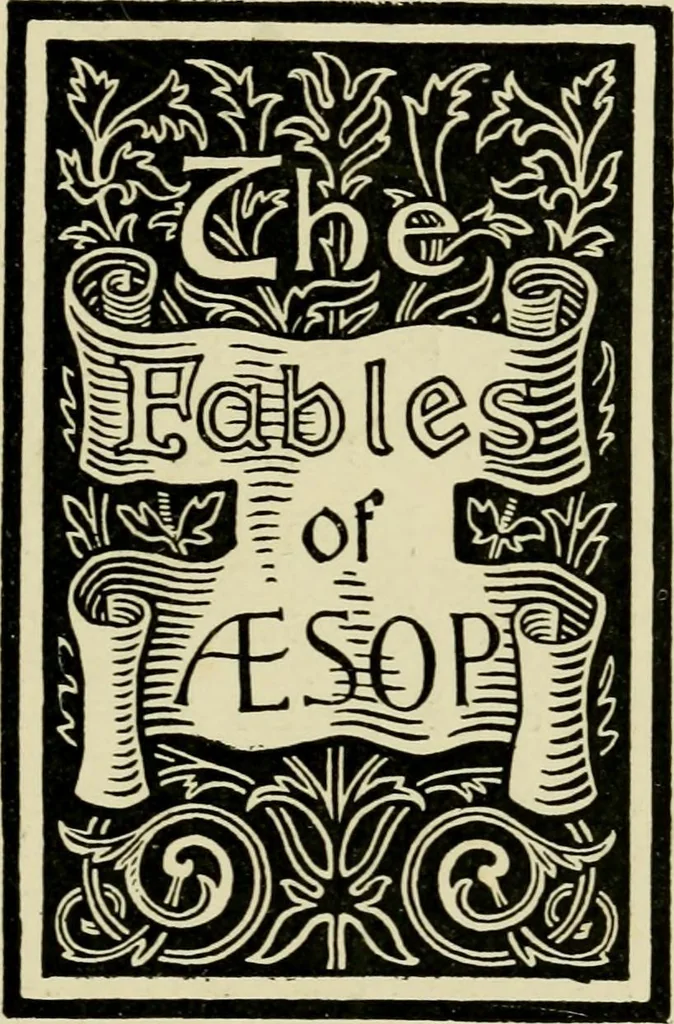 An illustration from The fables of Æsop, selected, told anew and their history traced, 1894, leaf 32