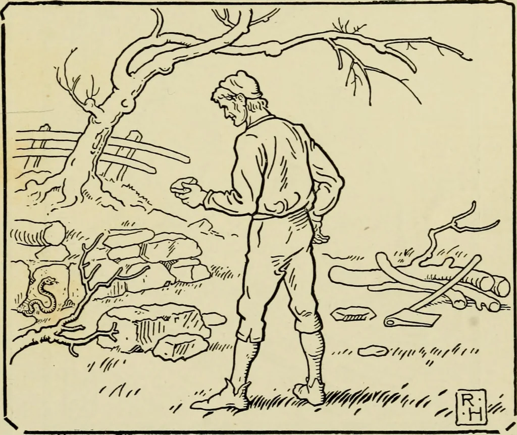 An illustration from The fables of Æsop, selected, told anew and their history traced, 1894, leaf 44