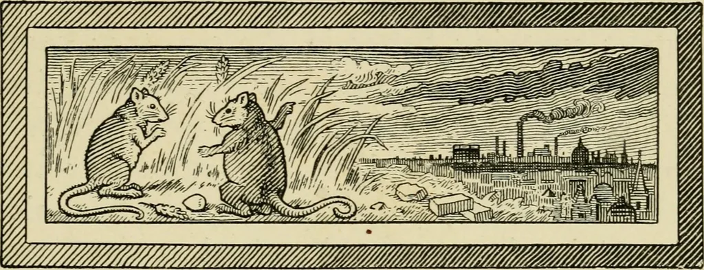 An illustration from The fables of Æsop, selected, told anew and their history traced, 1894, leaf 46