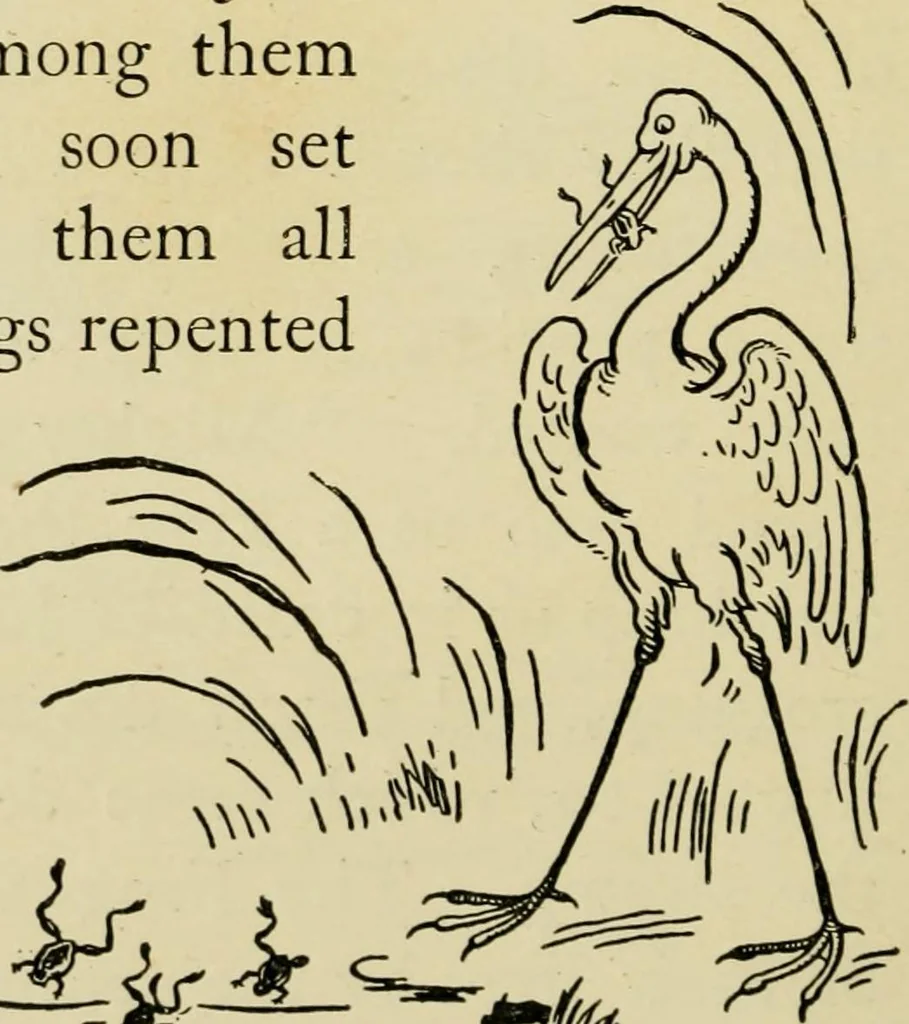 An illustration from The fables of Æsop, selected, told anew and their history traced, 1894, leaf 63