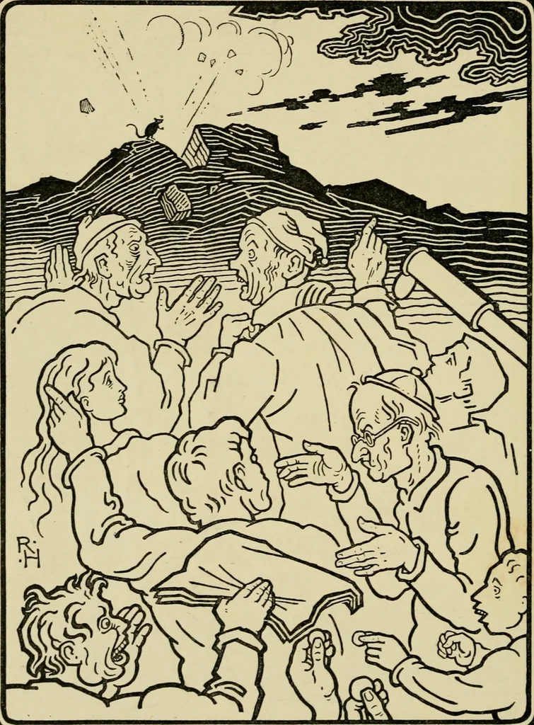 An illustration from The fables of Æsop, selected, told anew and their history traced, 1894, leaf 65