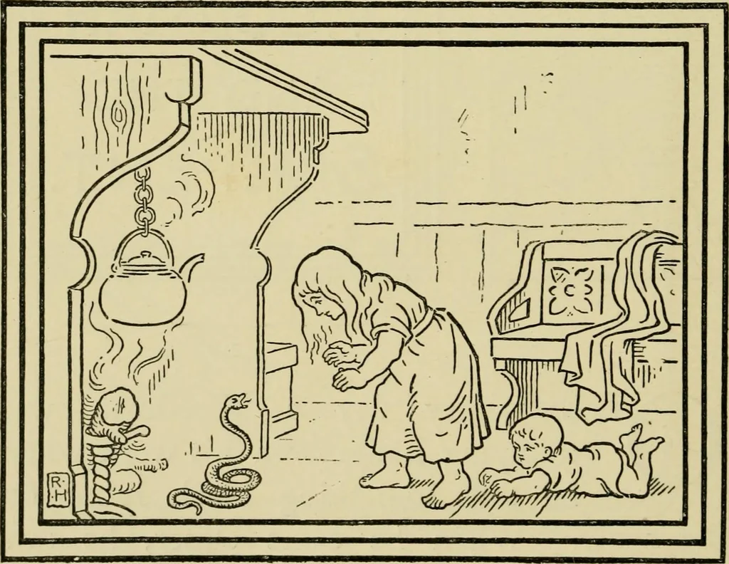An illustration from The fables of Æsop, selected, told anew and their history traced, 1894, leaf 75