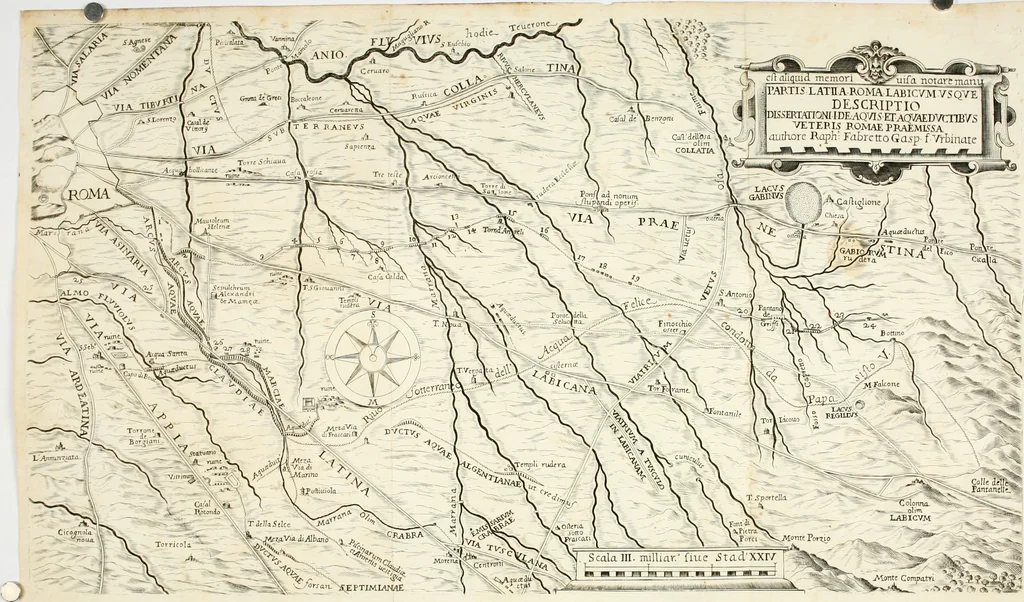 An illustration from Raph. Fabretti Gasparis f. Vrbinatis De aquis et aquaeductibus veteris Romae dissertationes tres, 1680, leaf 10