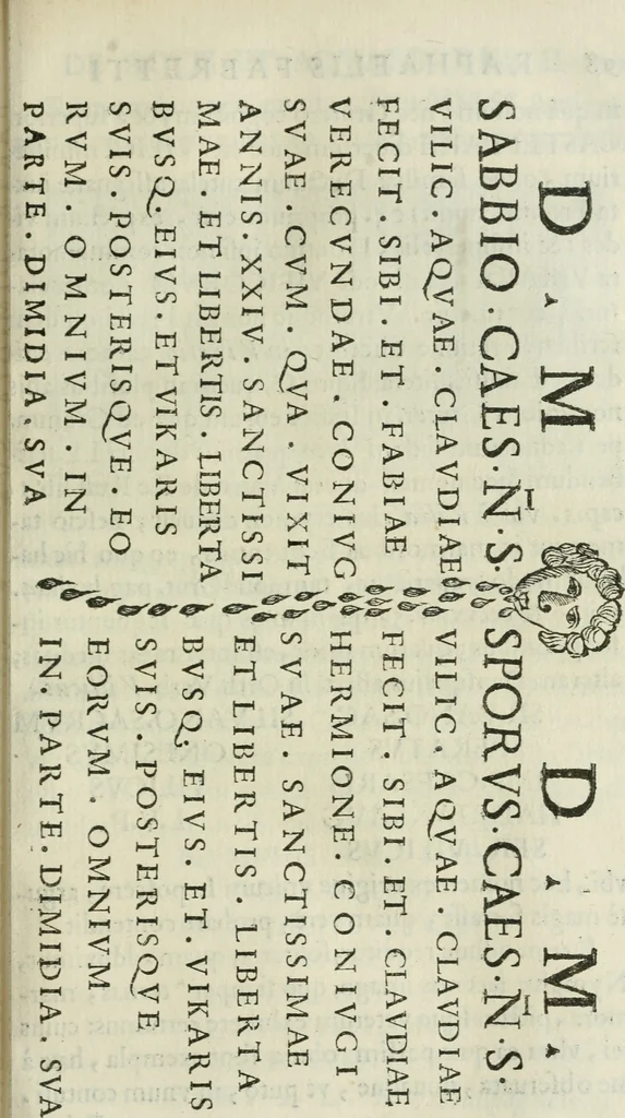 An illustration from Raph. Fabretti Gasparis f. Vrbinatis De aquis et aquaeductibus veteris Romae dissertationes tres, 1680, leaf 106