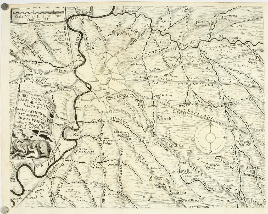 An illustration from Raph. Fabretti Gasparis f. Vrbinatis De aquis et aquaeductibus veteris Romae dissertationes tres, 1680, leaf 146