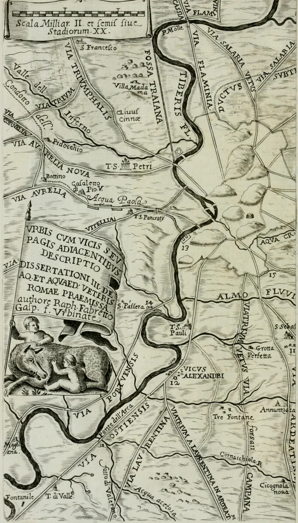 An illustration from Raph. Fabretti Gasparis f. Vrbinatis De aquis et aquaeductibus veteris Romae dissertationes tres, 1680, leaf 147