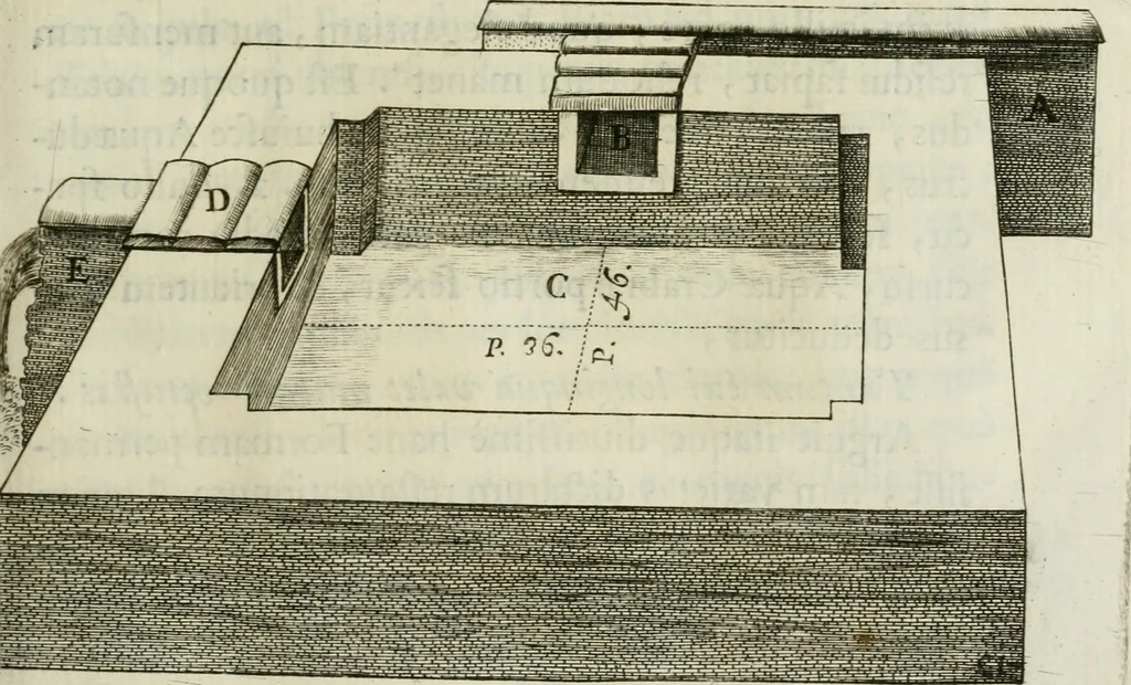 An illustration from Raph. Fabretti Gasparis f. Vrbinatis De aquis et aquaeductibus veteris Romae dissertationes tres, 1680, leaf 16