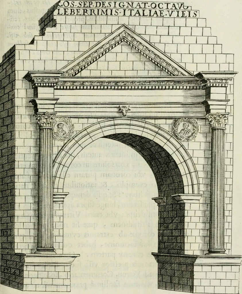 An illustration from Raph. Fabretti Gasparis f. Vrbinatis De aquis et aquaeductibus veteris Romae dissertationes tres, 1680, leaf 50