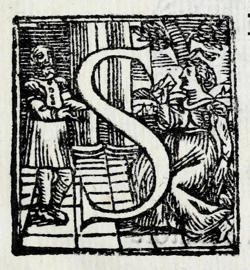 An illustration from Fabrica, et vso del compasso di proportione : doue insegna à gli artefici il modo di fare in esso le necessarie diuisioni, e con varij problemi vsuali mostra l'vtilità di questo stromento, 1664, leaf 7