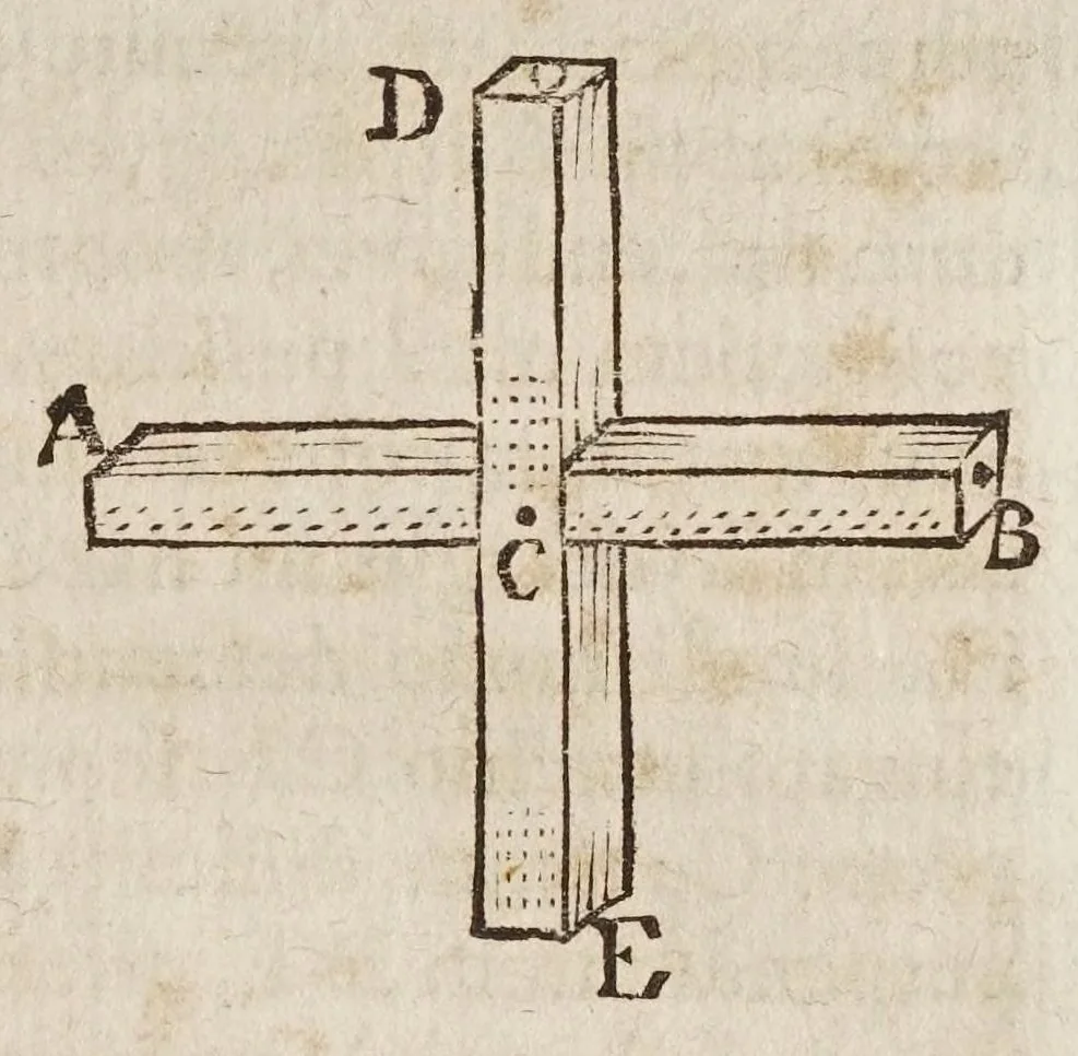 An illustration from Fabrica, et vso del compasso di proportione : doue insegna à gli artefici il modo di fare in esso le necessarie diuisioni, e con varij problemi vsuali mostra l'vtilità di questo stromento, 1664, leaf 339