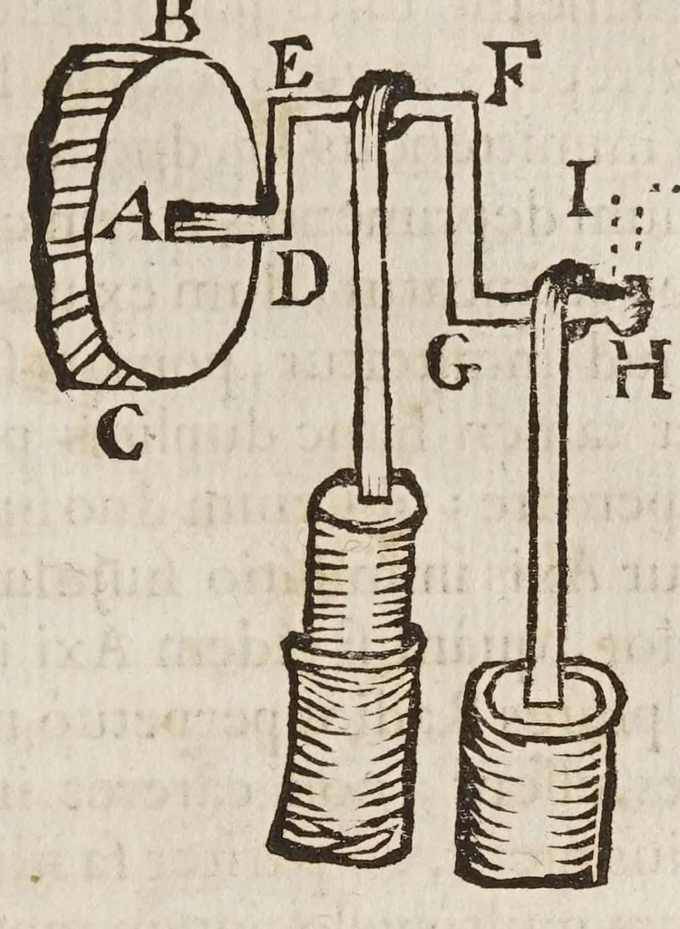 An illustration from Fabrica, et vso del compasso di proportione : doue insegna à gli artefici il modo di fare in esso le necessarie diuisioni, e con varij problemi vsuali mostra l'vtilità di questo stromento, 1664, leaf 531