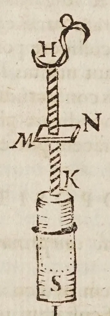 An illustration from Fabrica, et vso del compasso di proportione : doue insegna à gli artefici il modo di fare in esso le necessarie diuisioni, e con varij problemi vsuali mostra l'vtilità di questo stromento, 1664, leaf 812