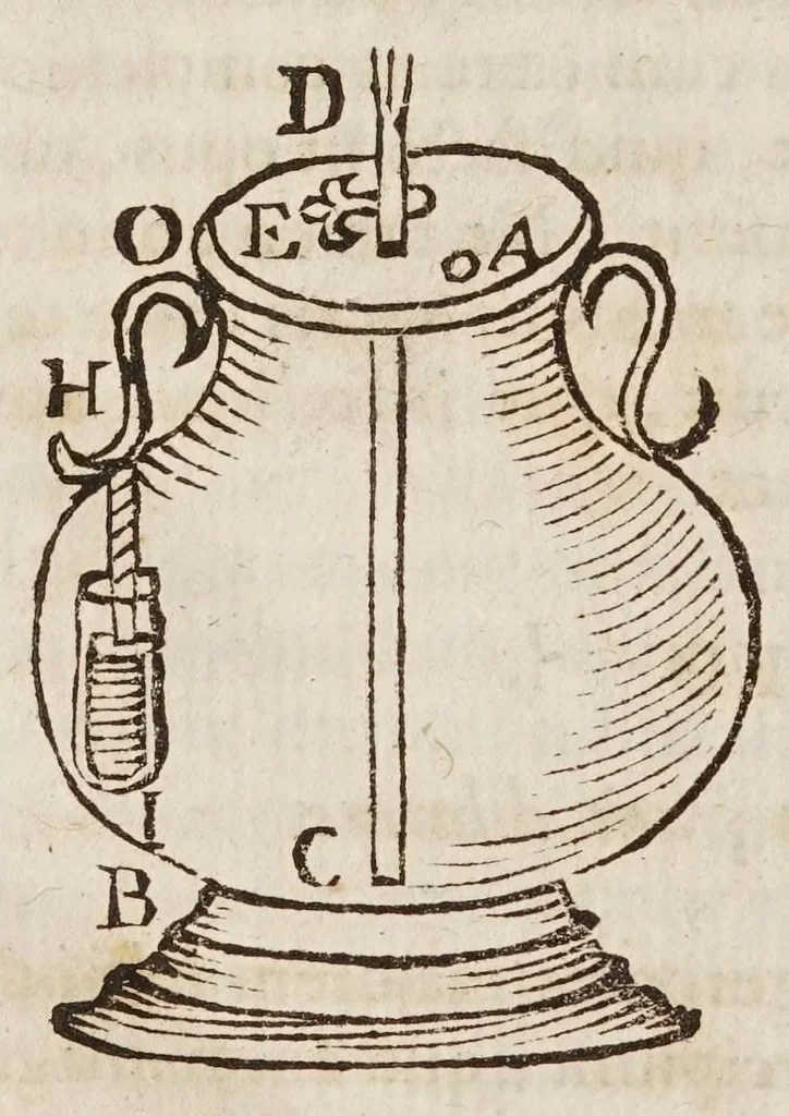 An illustration from Fabrica, et vso del compasso di proportione : doue insegna à gli artefici il modo di fare in esso le necessarie diuisioni, e con varij problemi vsuali mostra l'vtilità di questo stromento, 1664, leaf 812