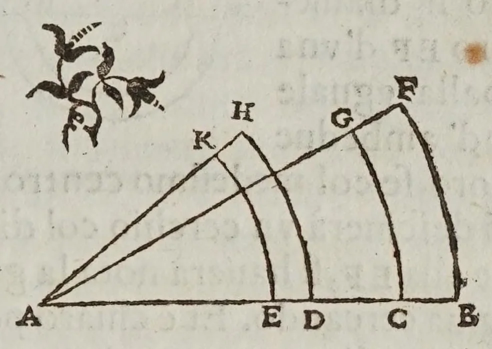 An illustration from Fabrica et vso del compasso polimetro, 1633, leaf 131
