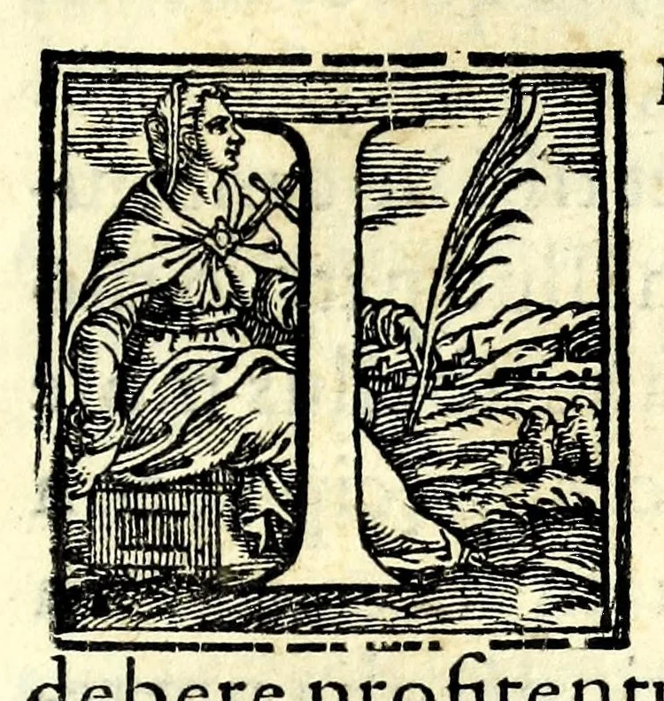 An illustration from Fabrica et vsvs : instrvmenti ad horologiorvm descriptionem peropportvni : accessit ratio describendarvm horarum a meridie & media nocte exquisitissima, & nunquam ante hac in lucem edita, 1586, leaf 7