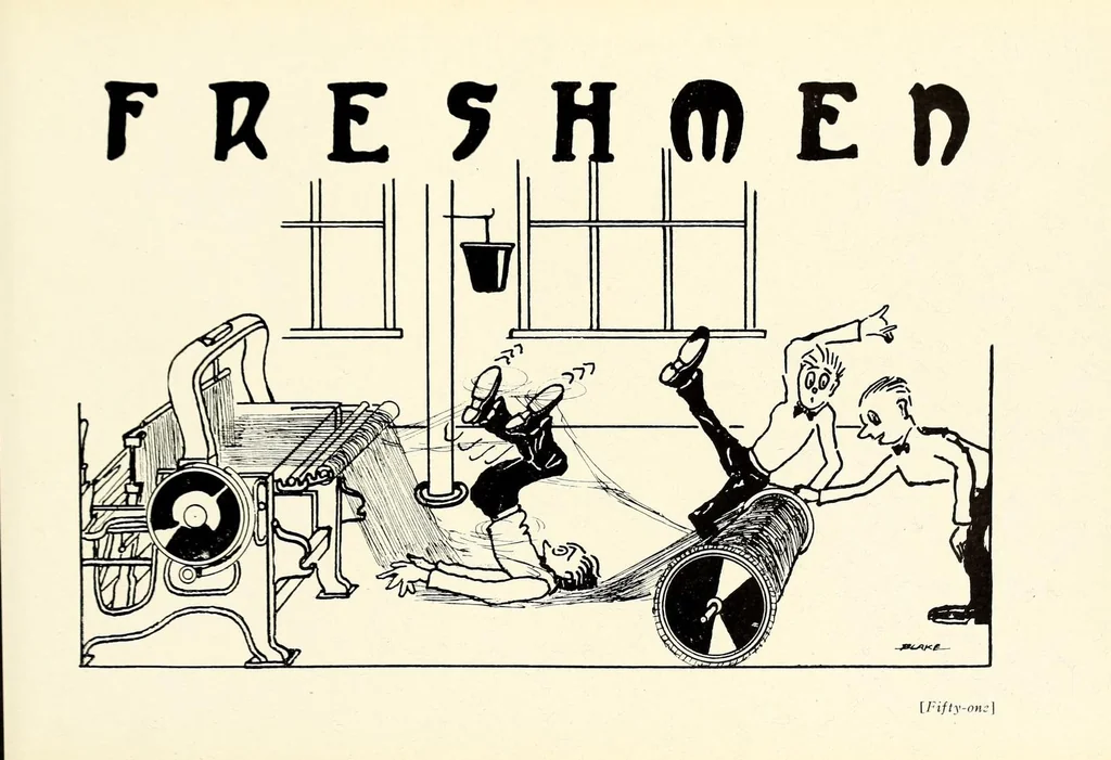 An illustration from The Fabricator : New Bedford Textile School yearbook, 1925, leaf 57