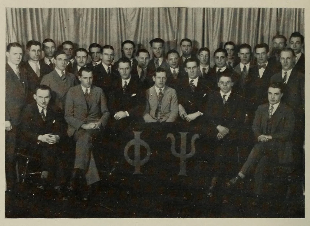 An illustration from The Fabricator : New Bedford Textile School yearbook, 1928, leaf 84