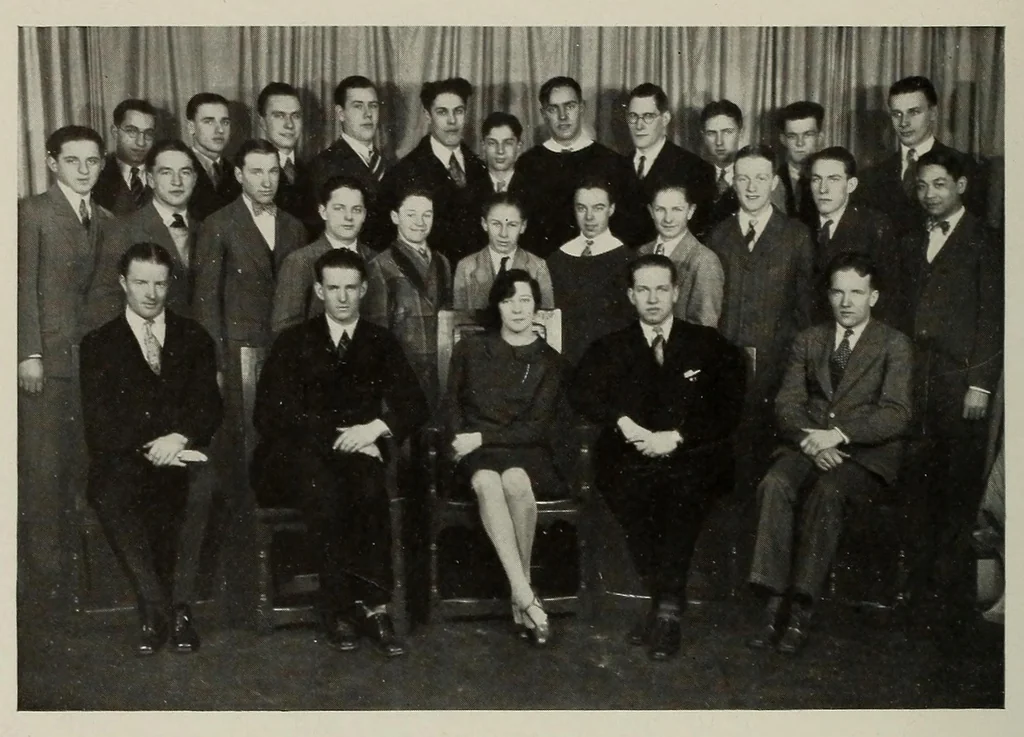 An illustration from The Fabricator : New Bedford Textile School yearbook, 1929, leaf 72