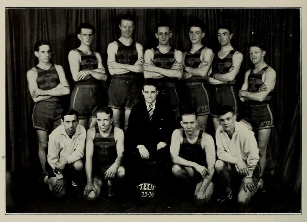 An illustration from The Fabricator : New Bedford Textile School yearbook, 1930, leaf 88