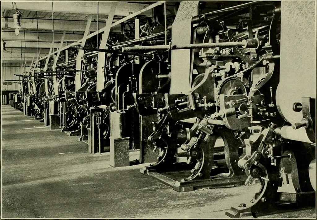An illustration from Fabrics we are printing and how we do it, 1920, leaf 43
