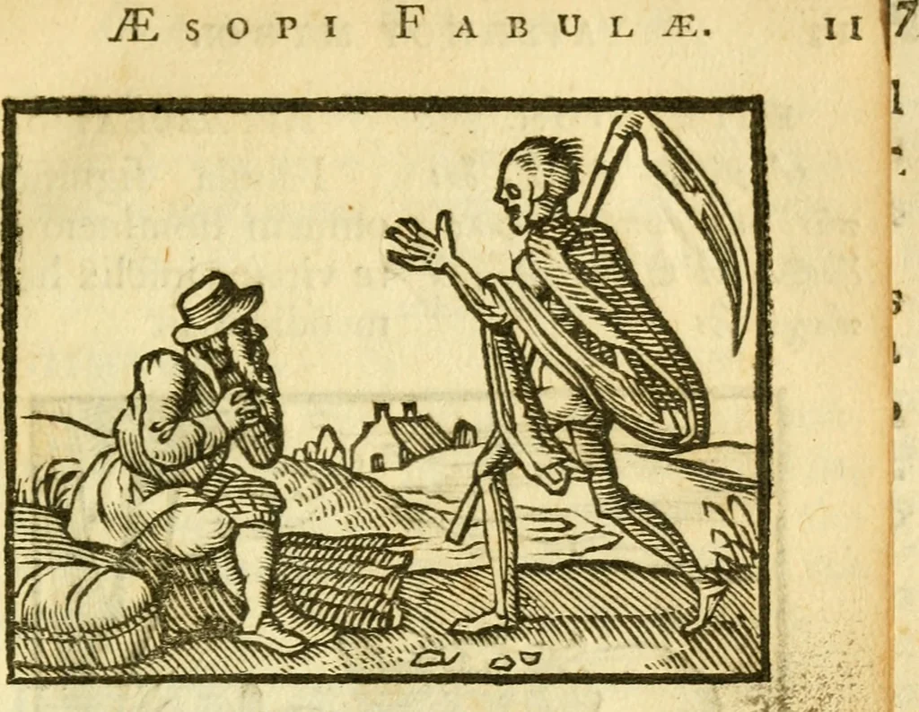 An illustration from Fabulae Aesopi graecaè et latinè, nunc denuo selectae, 1672, leaf 12