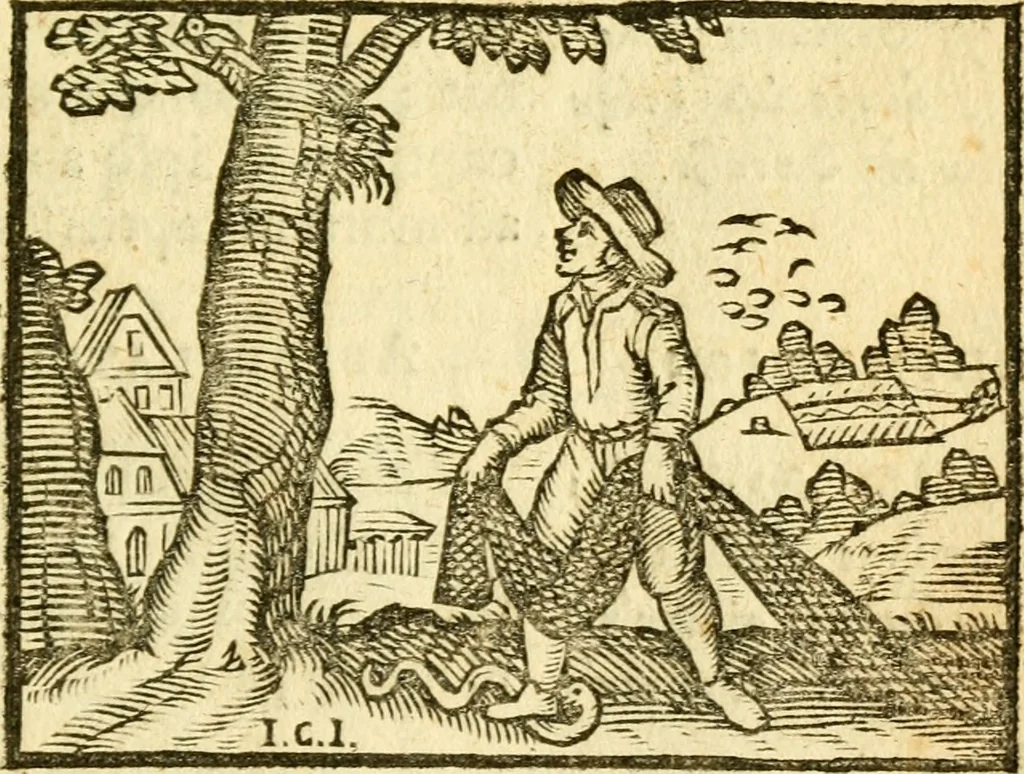 An illustration from Fabulae Aesopi graecaè et latinè, nunc denuo selectae, 1672, leaf 14