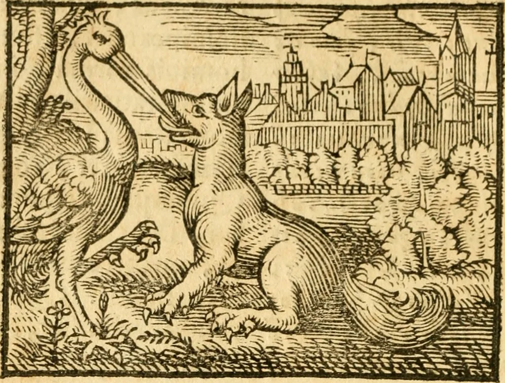 An illustration from Fabulae Aesopi graecaè et latinè, nunc denuo selectae, 1672, leaf 47