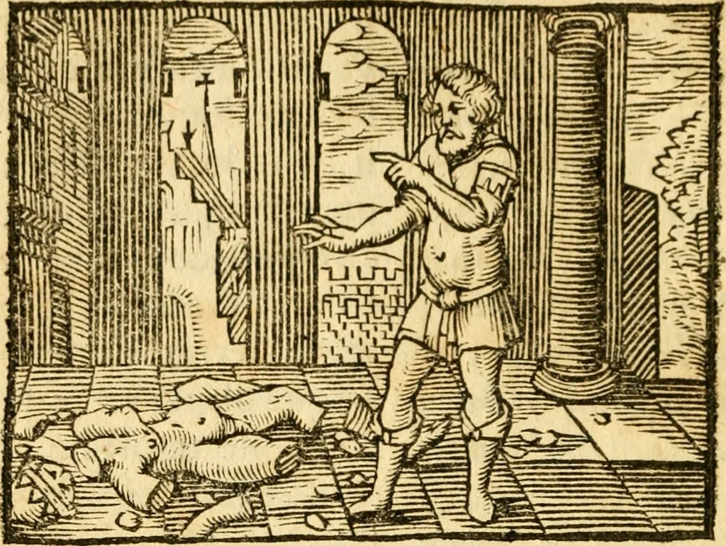 An illustration from Fabulae Aesopi graecaè et latinè, nunc denuo selectae, 1672, leaf 53
