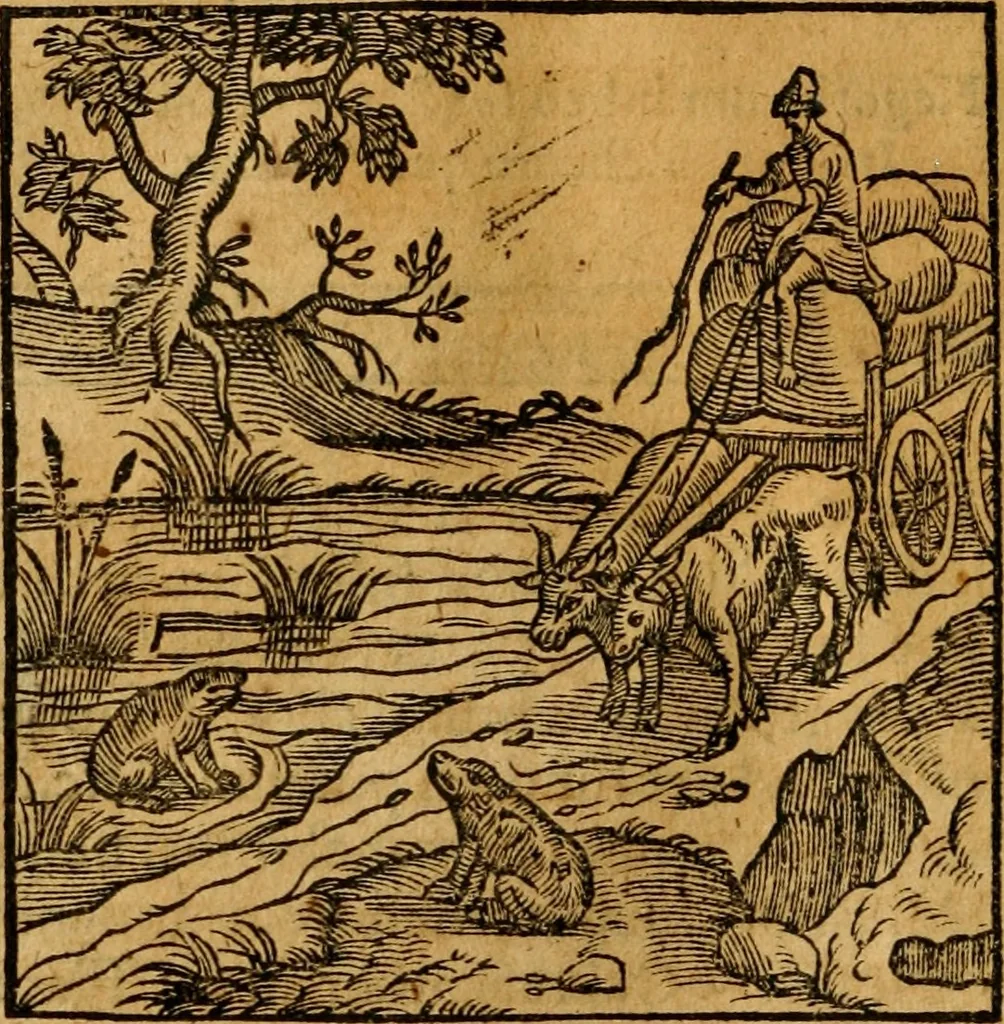 An illustration from Fabulae c. Aesopicae, 1590, leaf 111