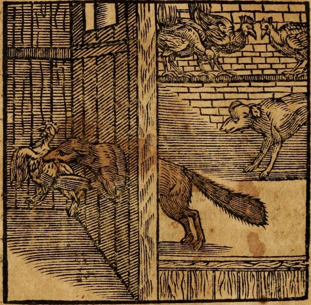 An illustration from Fabulae c. Aesopicae, 1590, leaf 121