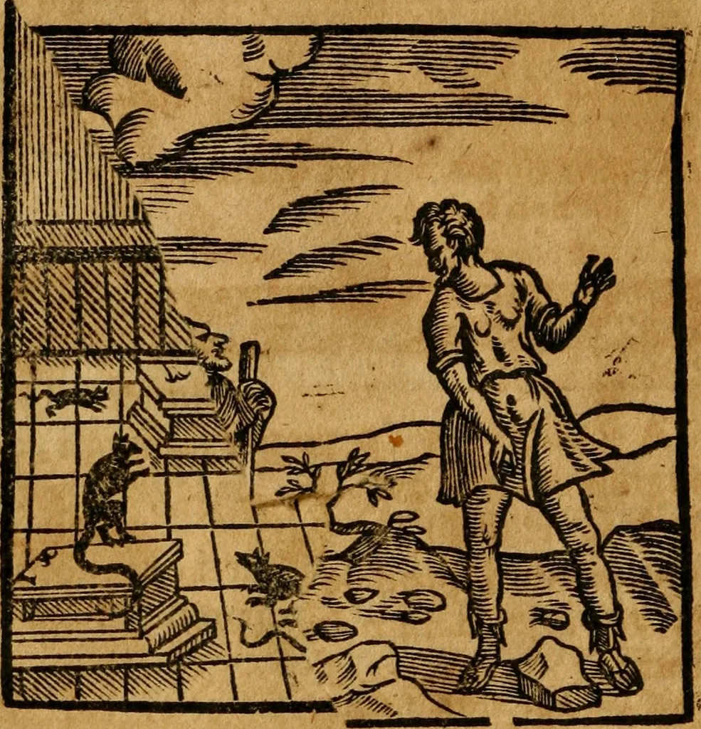 An illustration from Fabulae c. Aesopicae, 1590, leaf 129