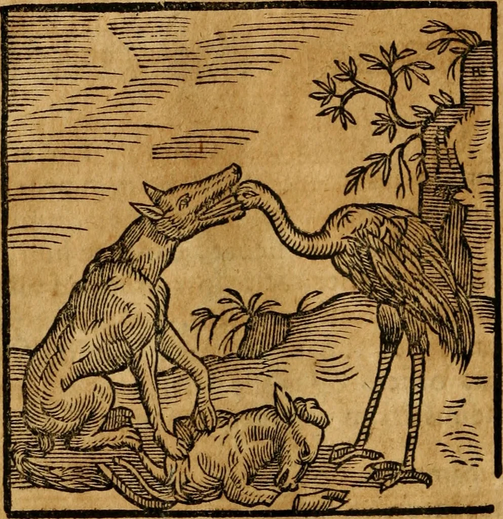 An illustration from Fabulae c. Aesopicae, 1590, leaf 147