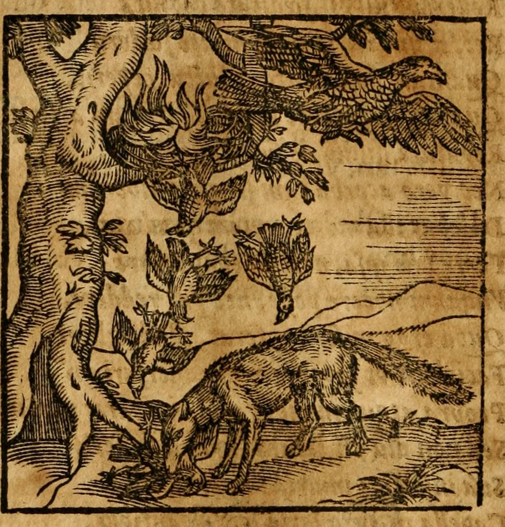 An illustration from Fabulae c. Aesopicae, 1590, leaf 157