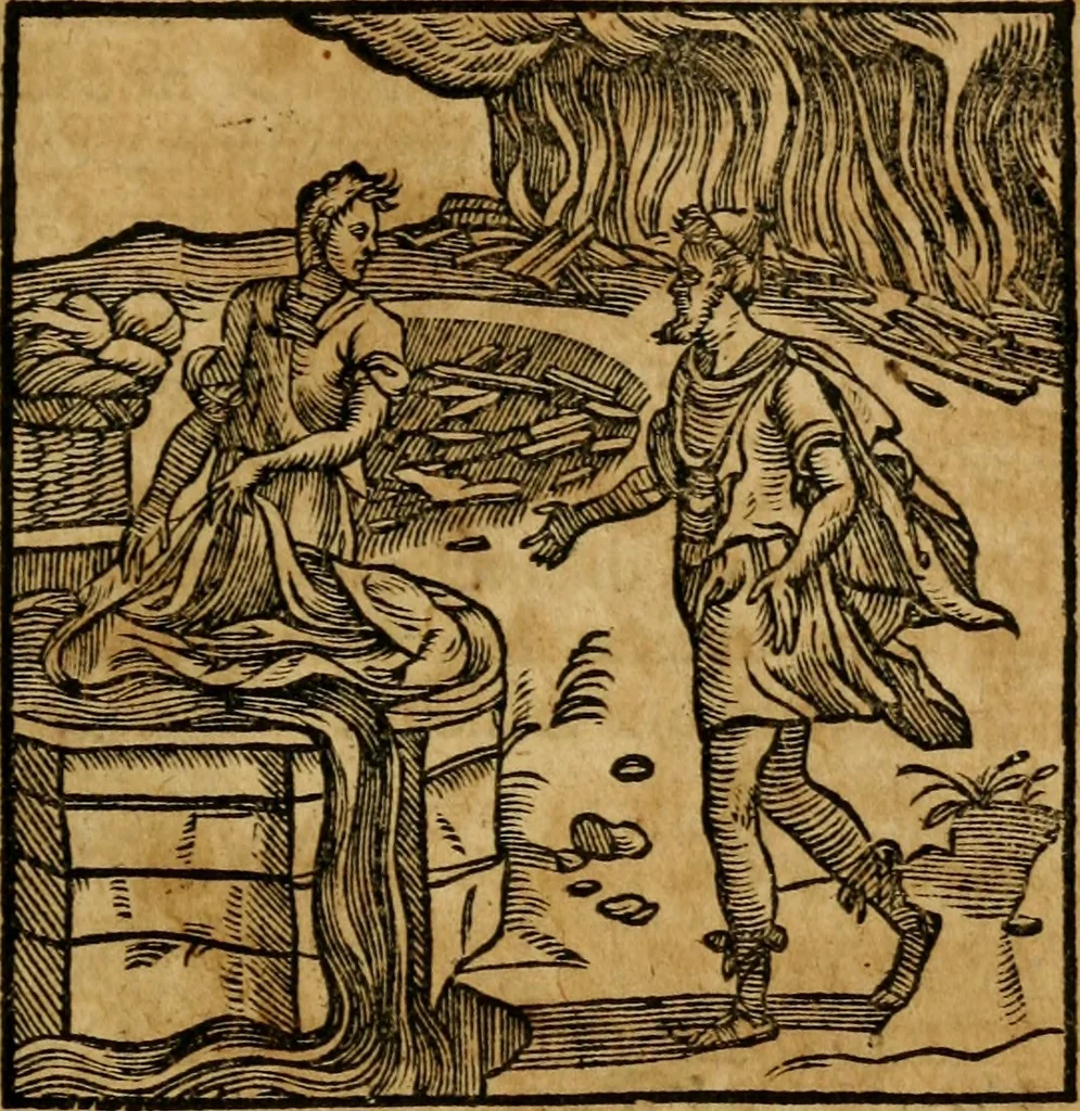 An illustration from Fabulae c. Aesopicae, 1590, leaf 168