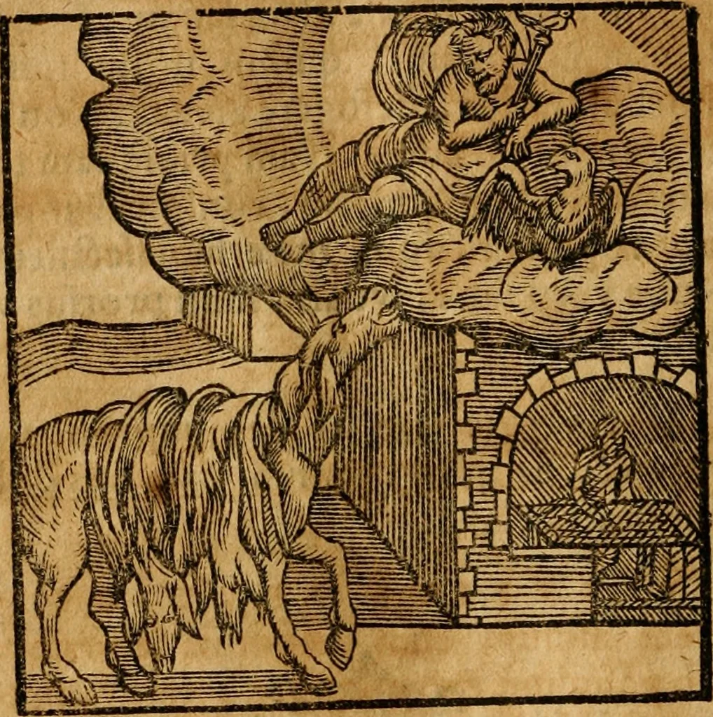 An illustration from Fabulae c. Aesopicae, 1590, leaf 181