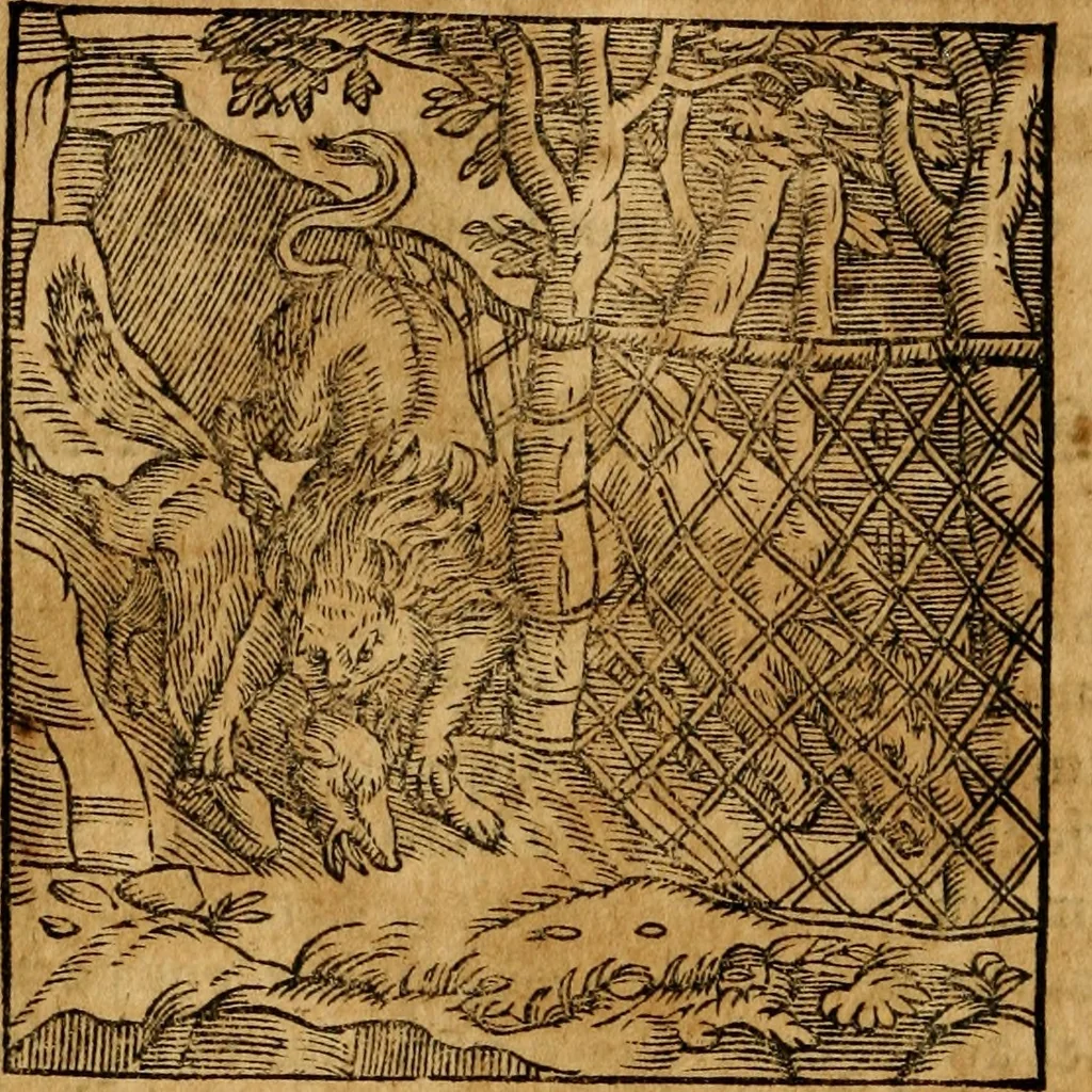 An illustration from Fabulae c. Aesopicae, 1590, leaf 211