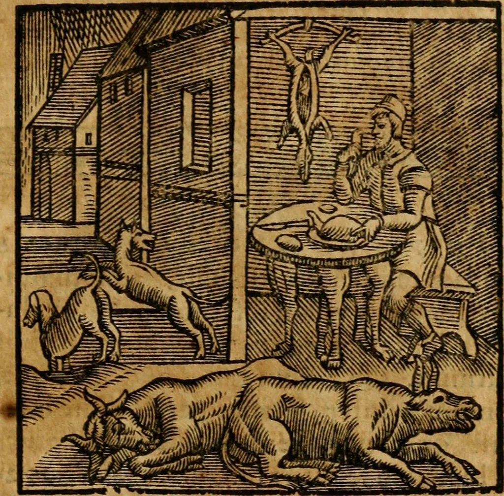 An illustration from Fabulae c. Aesopicae, 1590, leaf 220