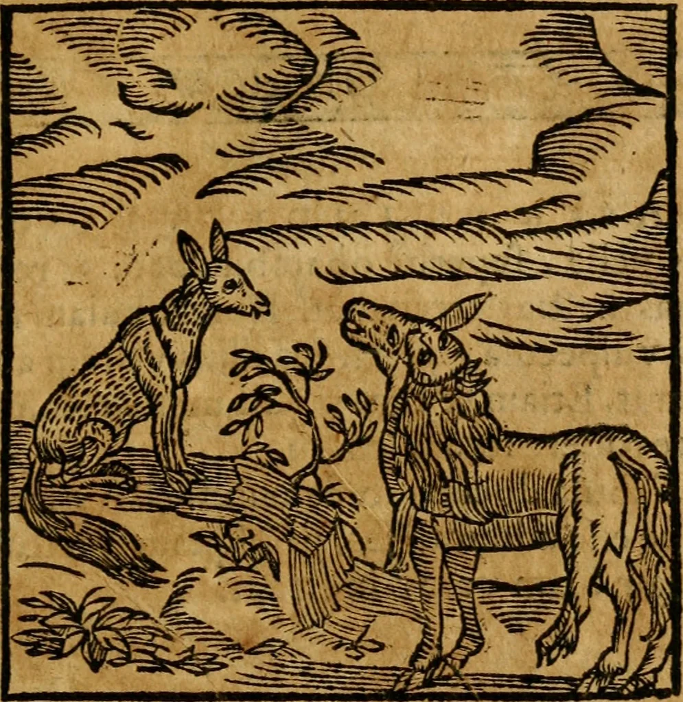 An illustration from Fabulae c. Aesopicae, 1590, leaf 224