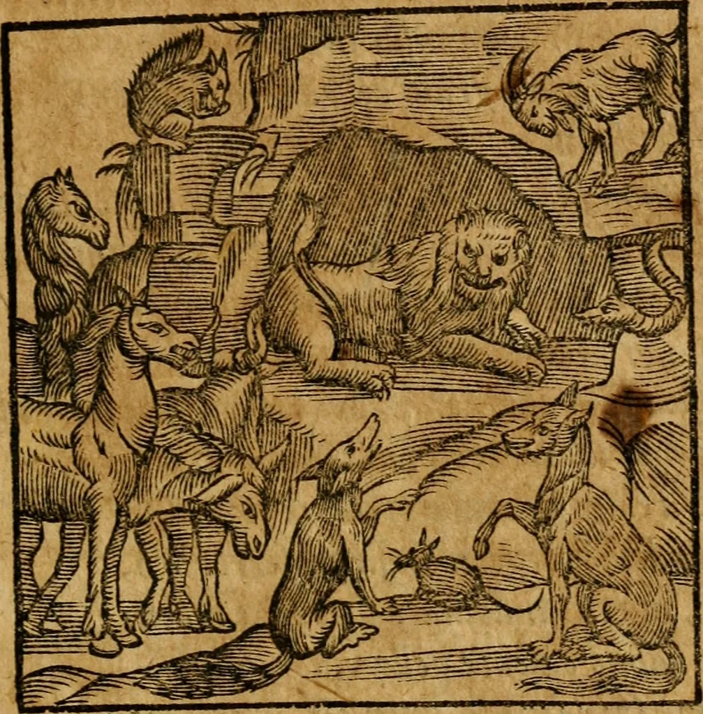 An illustration from Fabulae c. Aesopicae, 1590, leaf 254