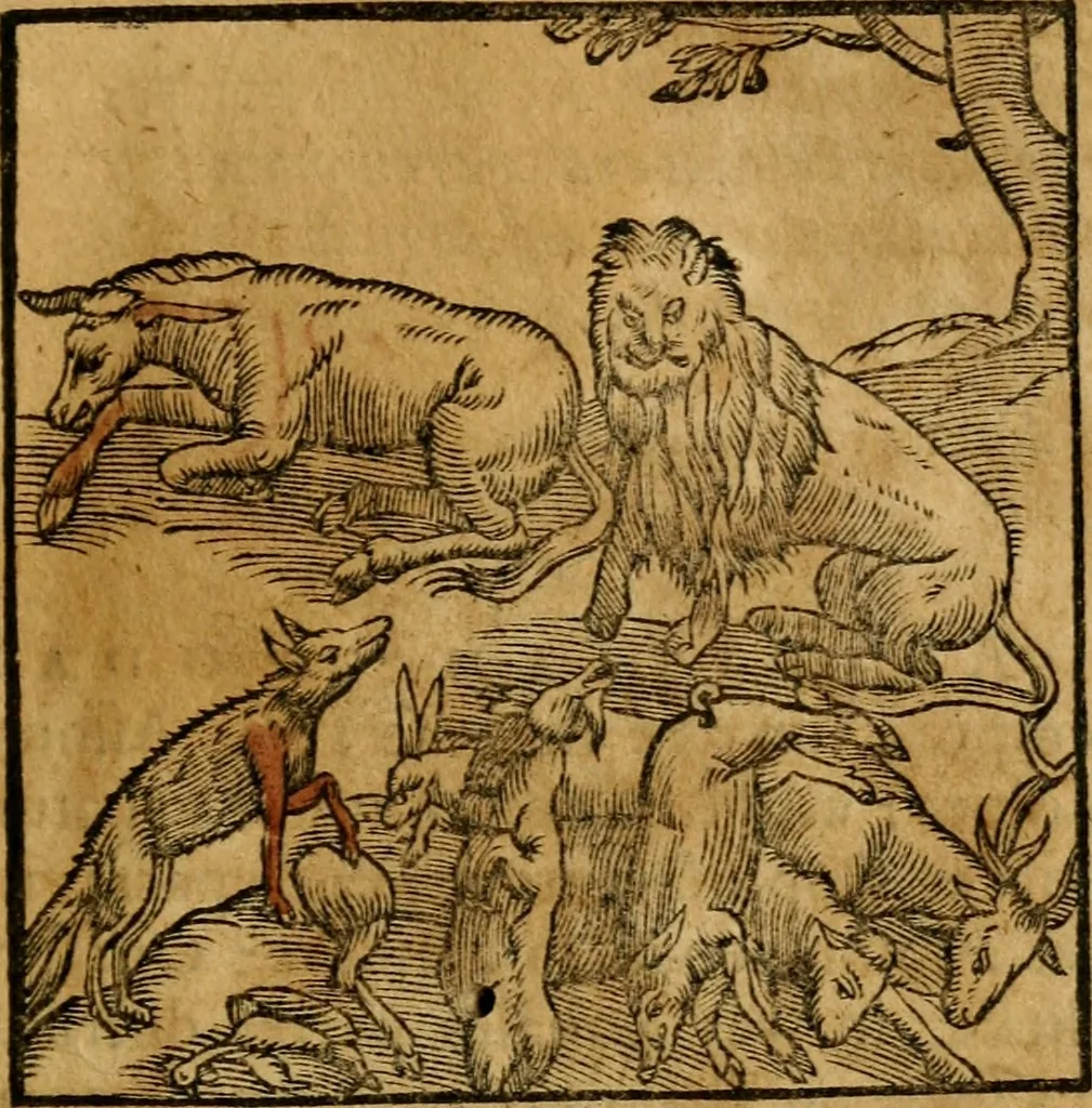 An illustration from Fabulae c. Aesopicae, 1590, leaf 28