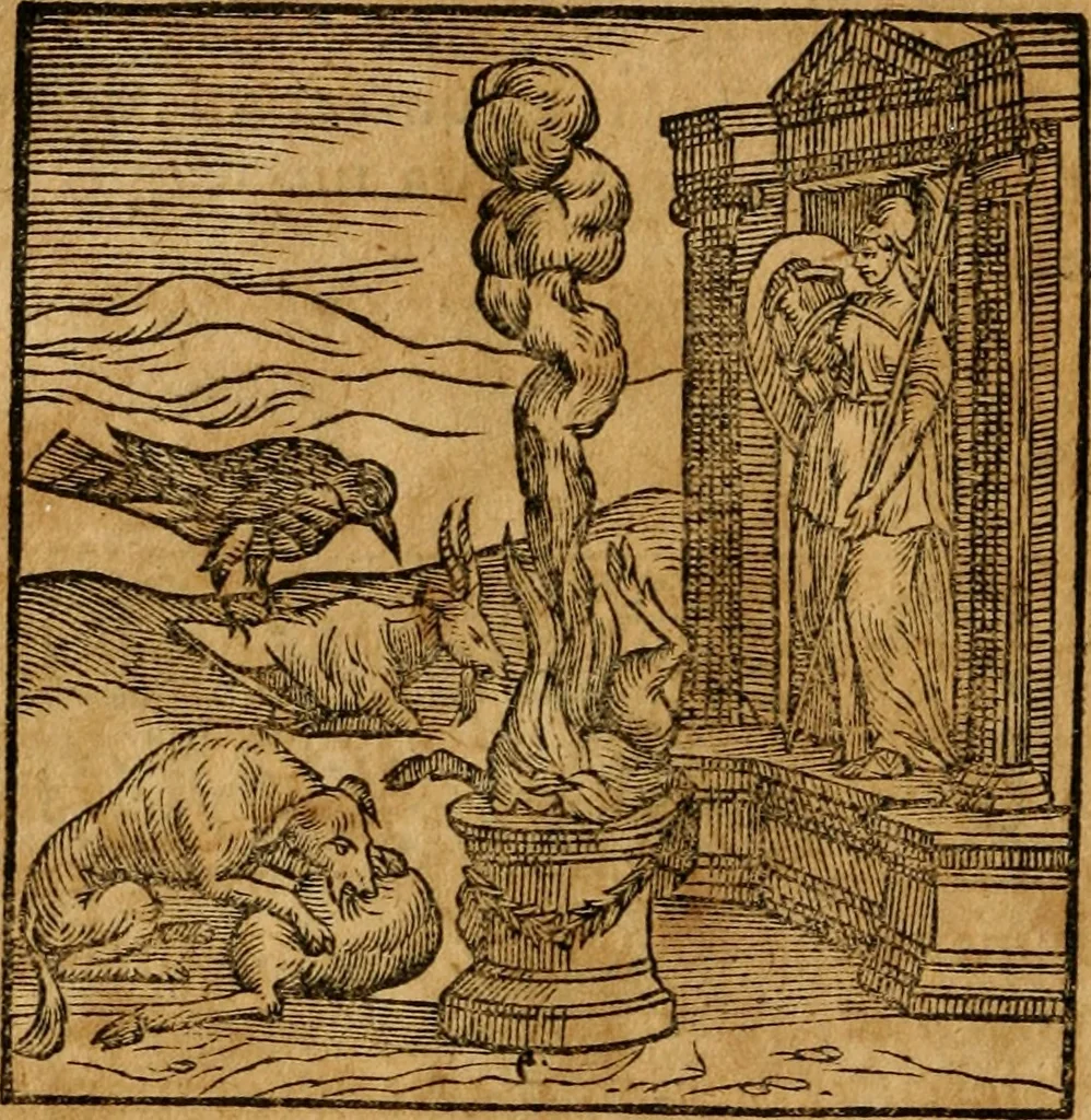 An illustration from Fabulae c. Aesopicae, 1590, leaf 49