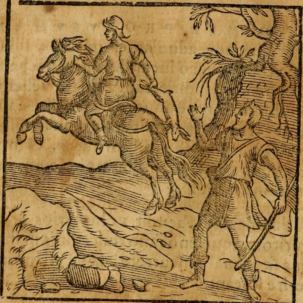 An illustration from Fabulae c. Aesopicae, 1590, leaf 55