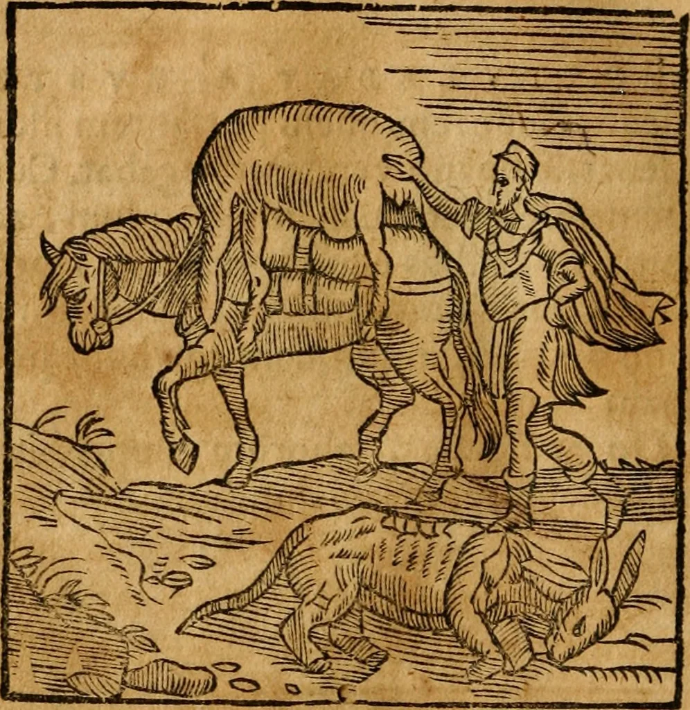 An illustration from Fabulae c. Aesopicae, 1590, leaf 57
