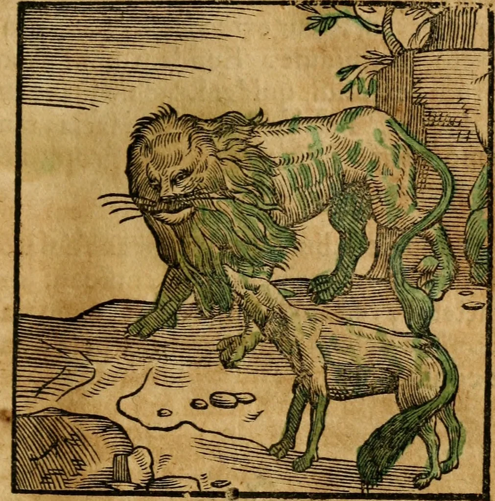 An illustration from Fabulae c. Aesopicae, 1590, leaf 62