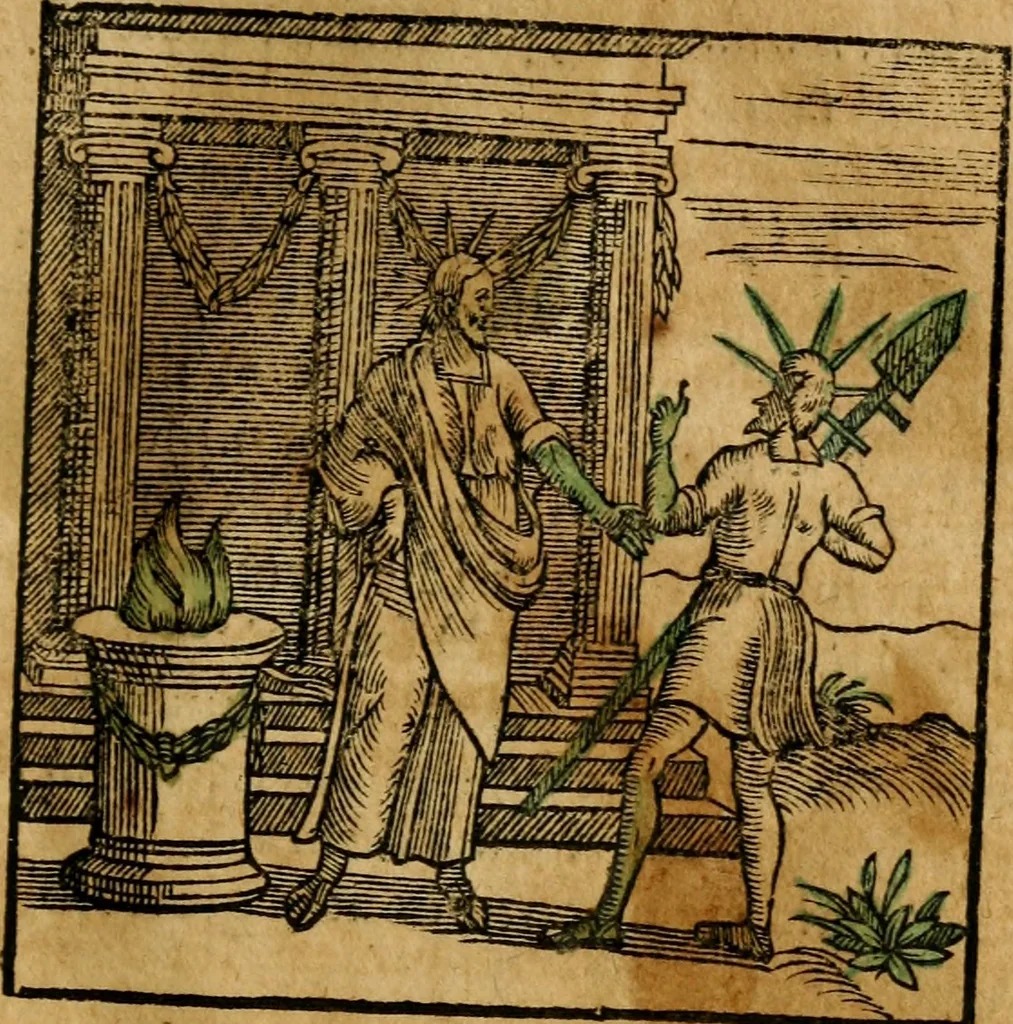 An illustration from Fabulae c. Aesopicae, 1590, leaf 68
