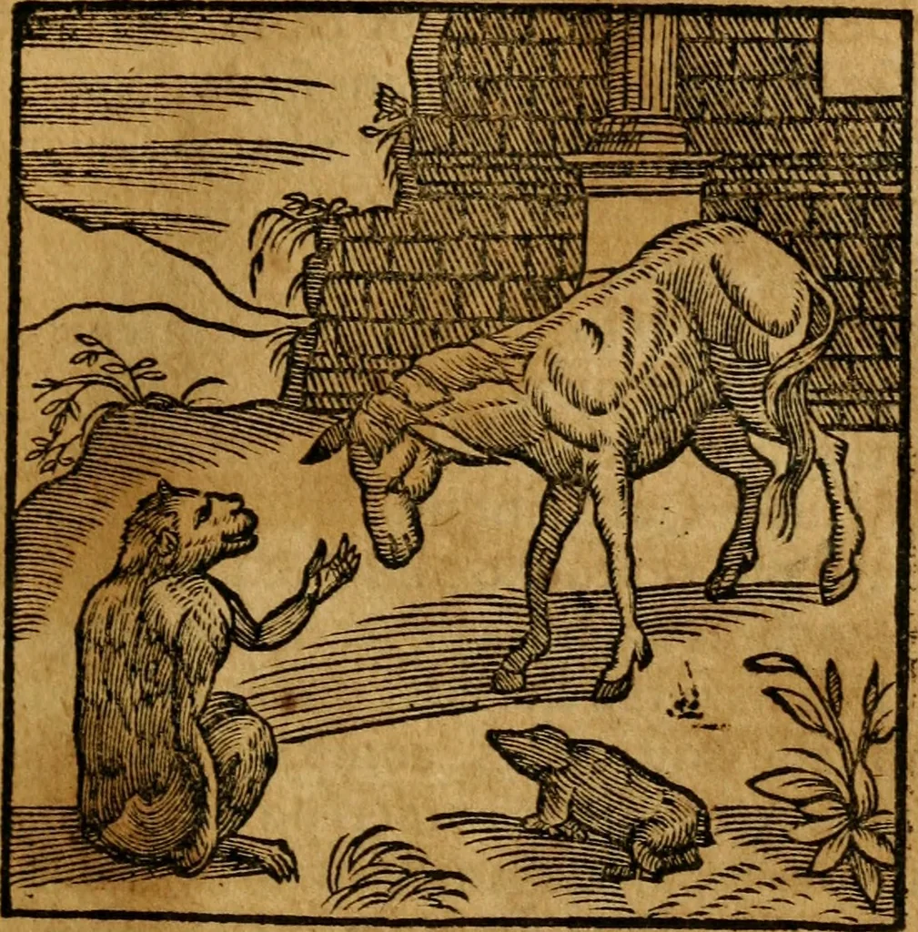 An illustration from Fabulae c. Aesopicae, 1590, leaf 92