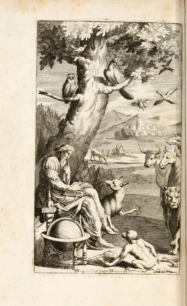 An illustration from Fabularum Aesopicarum delectus, 1698, leaf 12