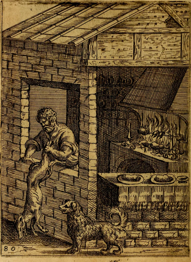 An illustration from Fabvlae centvm ex antiqvis avctoribvs delectae et a Gabriele Faerno Cremonensi carminibvs explicatae, 1564, leaf 165